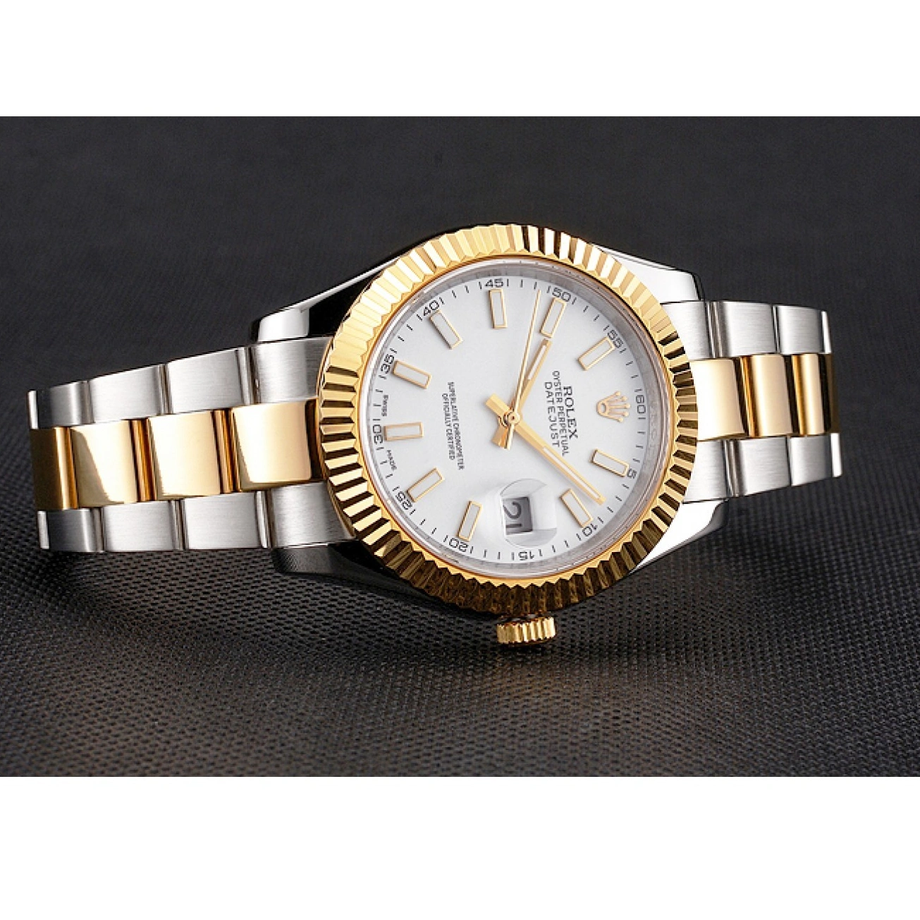 Good Copy Rolex Watches Case Dial White Rolex Gold Bracelet Steel Datejust Stainless Tone Swiss Two 1013